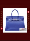 HERMES BIRKIN 35 (Pre-owned) - Bleu electrique / Blue electric, Togo leather, Phw